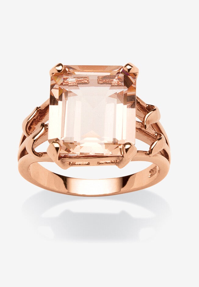 Rose Gold-Plated & Sterling Silver Cocktail Ring, ROSE, hi-res image number 0