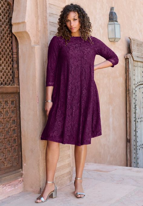 Lace Swing Dress, , alternate image number null