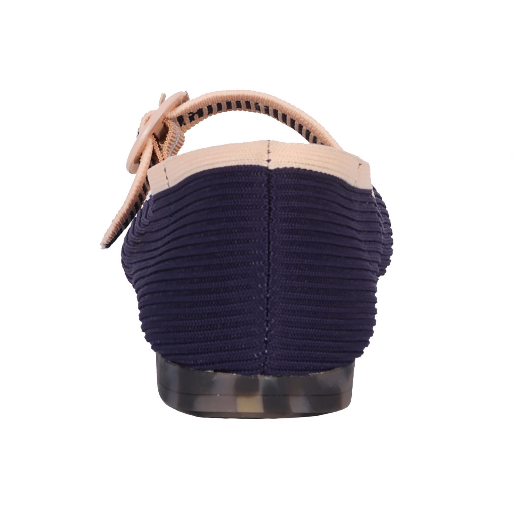 Naomi Mary Jane Stretch Flat, NAVY CREAM KNIT, on-hover image number 1
