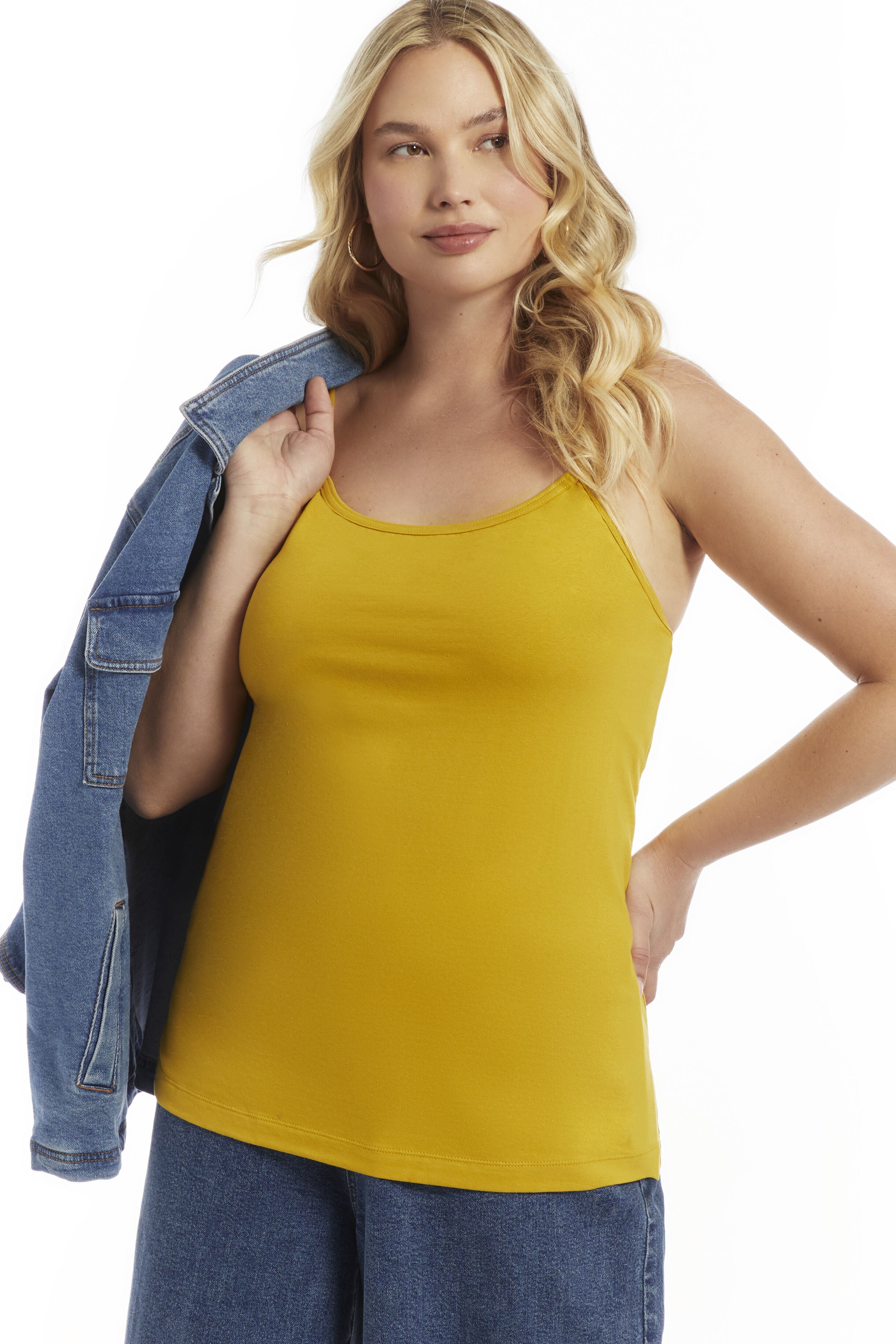 One+Only Shelf-Bra Cami, GOLD FLAKE, alternate image number 3