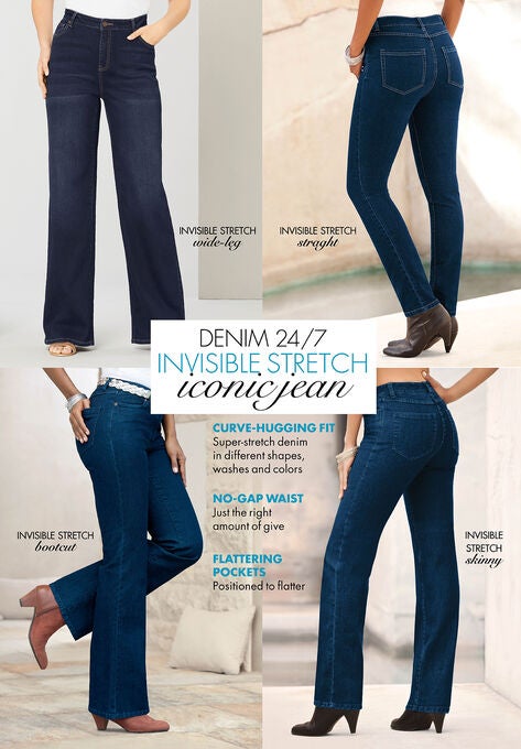 Wide-Leg Jean With Invisible Stretch By Denim 24/7, , alternate image number null