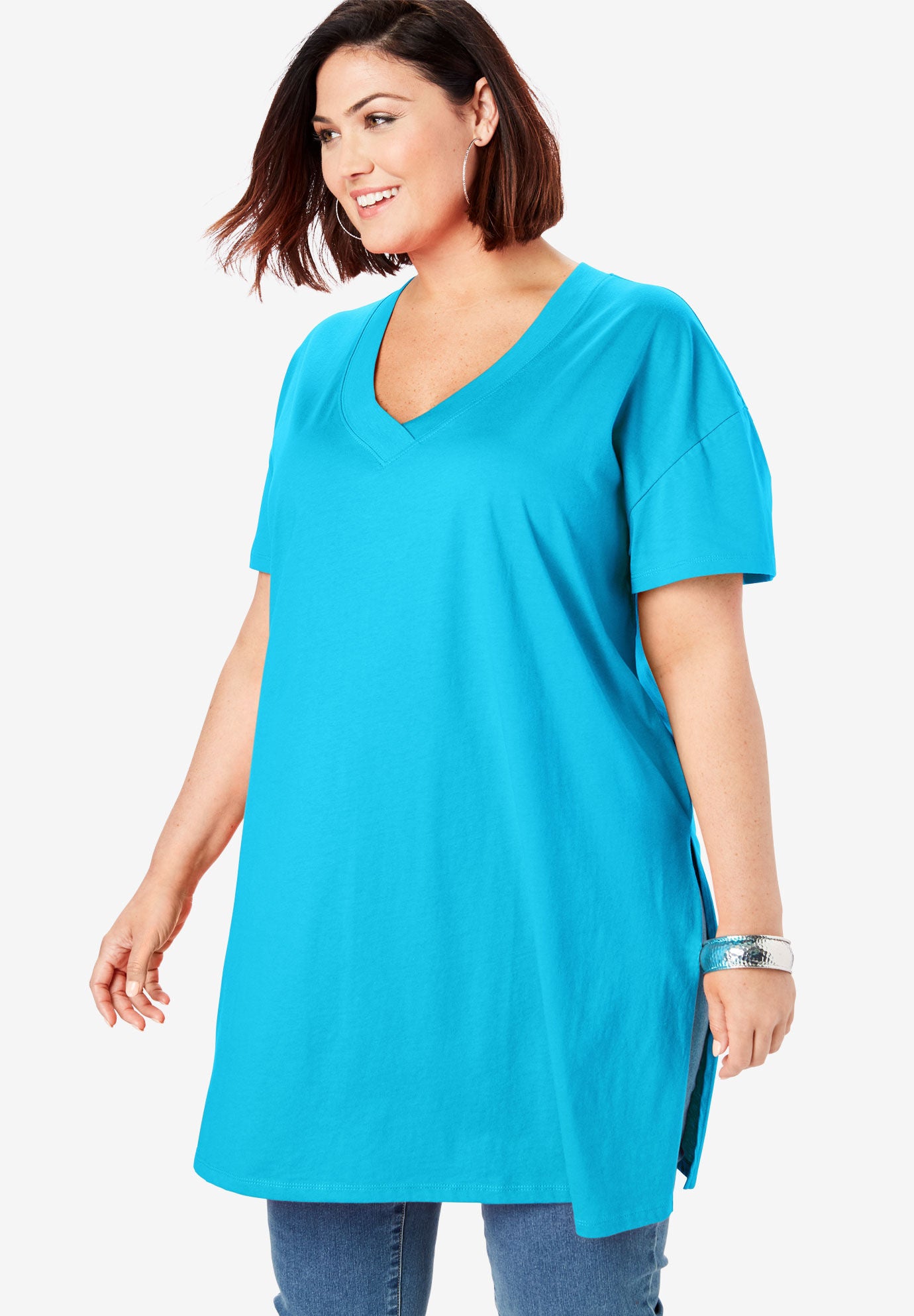 V-Neck Ultimate Tunic, NO COLOR, hi-res image number 0