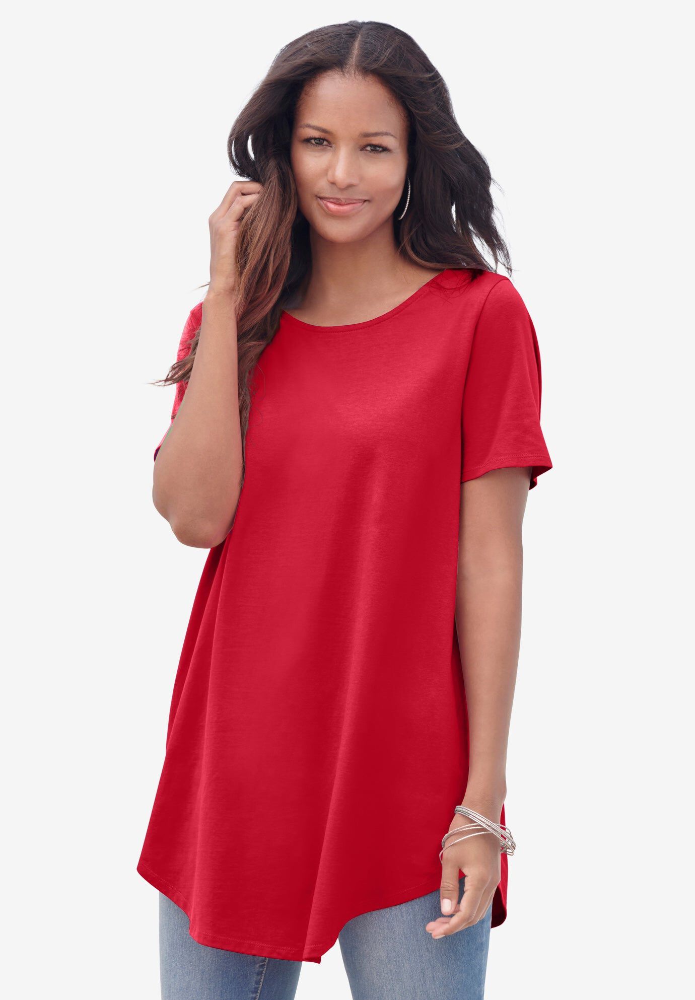 Roaman's Women's Plus Size Ultimate Crisscross Back Tunic - Picture 12 of 65