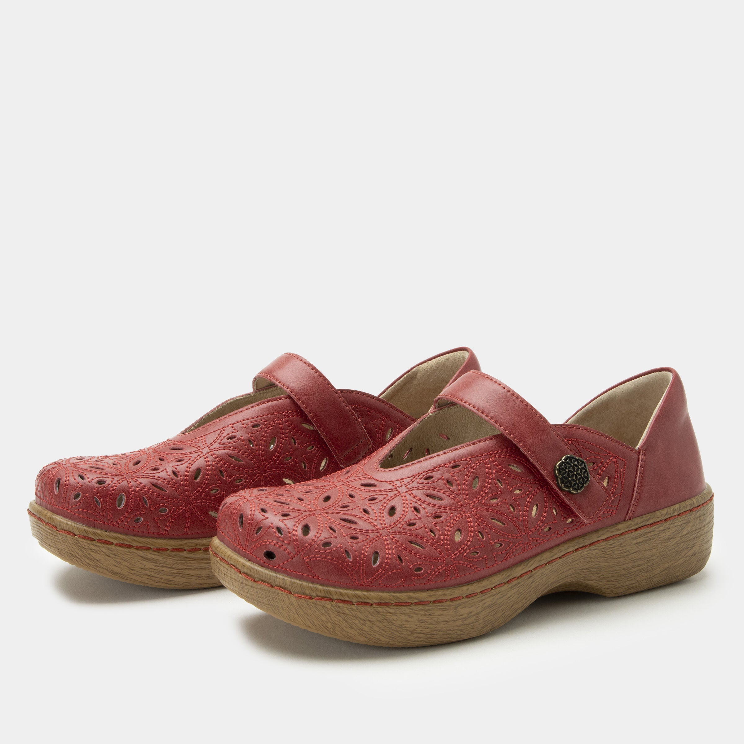 Opheliah V-Cut Mary Jane Shoe, RED, hi-res image number 0