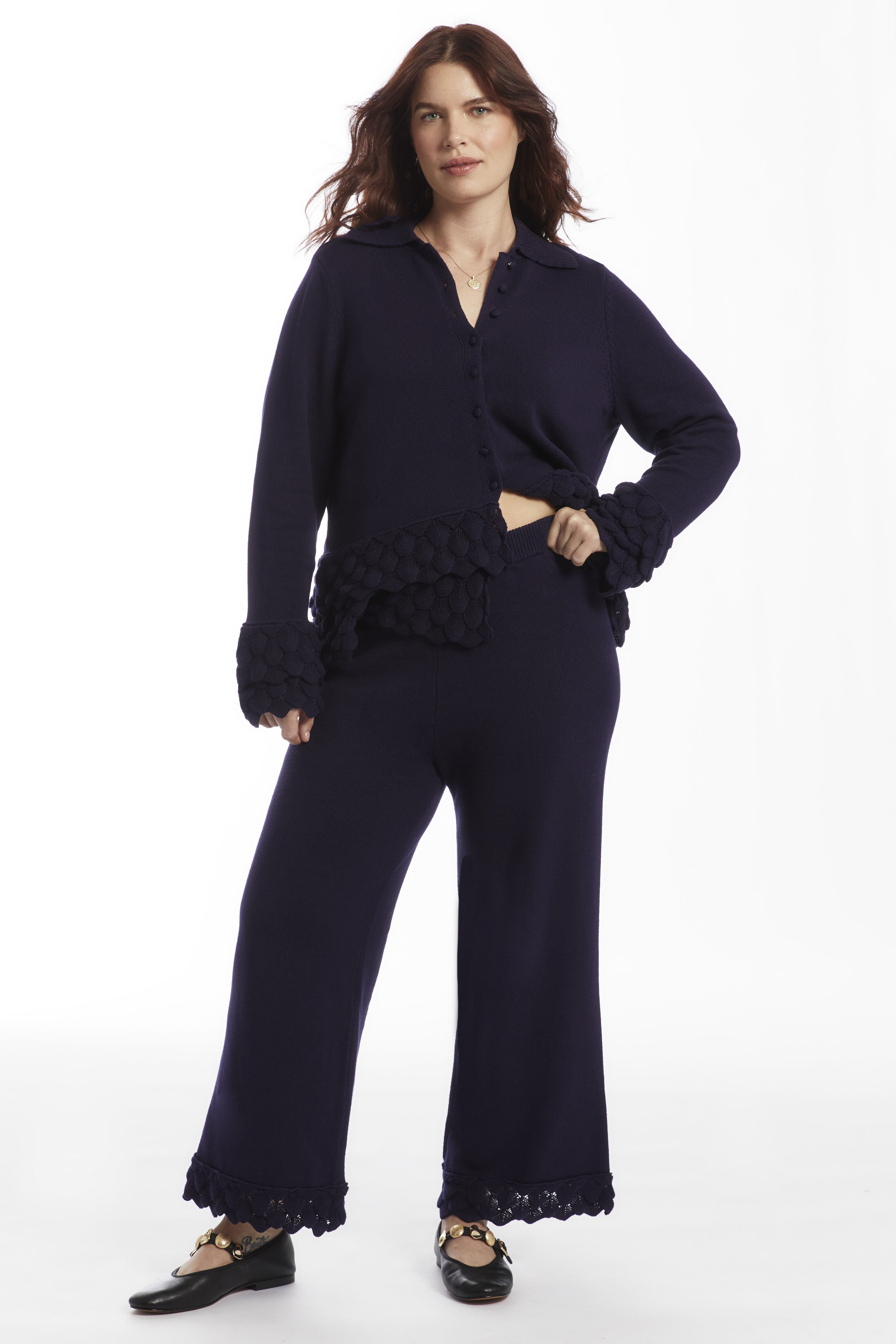 Ruffle Detail Sweater Pant, INKLING, hi-res image number 0