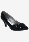 Charm Stud Kitten Heel Pump, BLACK VELVET, hi-res image number null