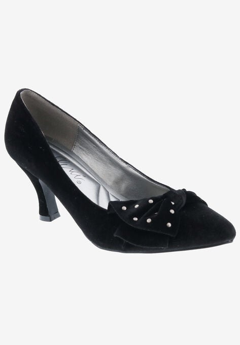 Charm Stud Kitten Heel Pump, BLACK VELVET, hi-res image number null