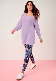 Shaker-Knit V-Neck Sweater