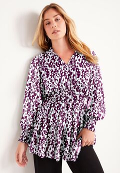 Smocked Georgette Tunic