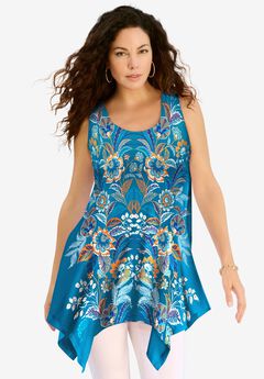Handkerchief Hem Tunic Tank