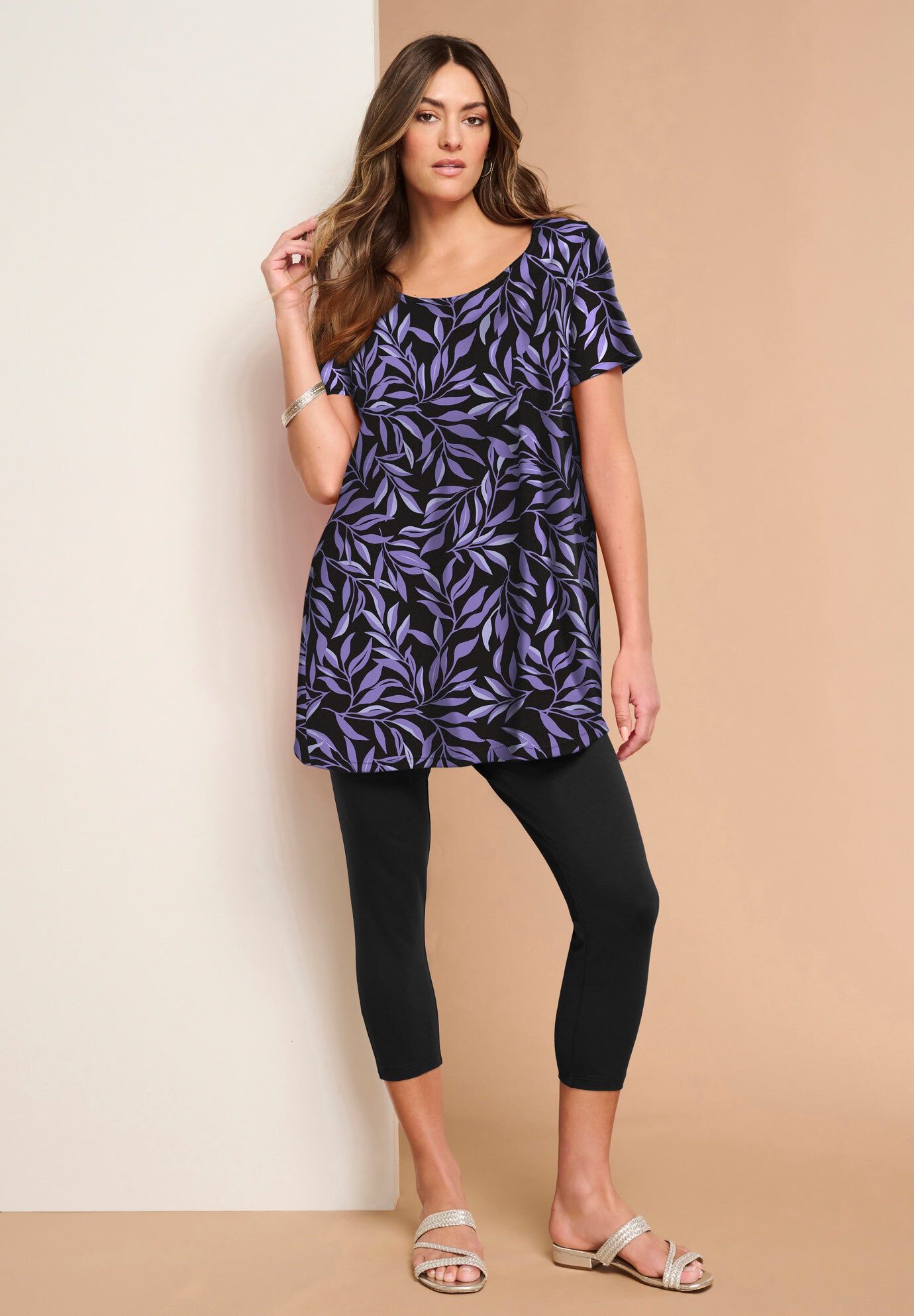 Plus Size Cotton Ultimate Scoopneck Swing Tunic