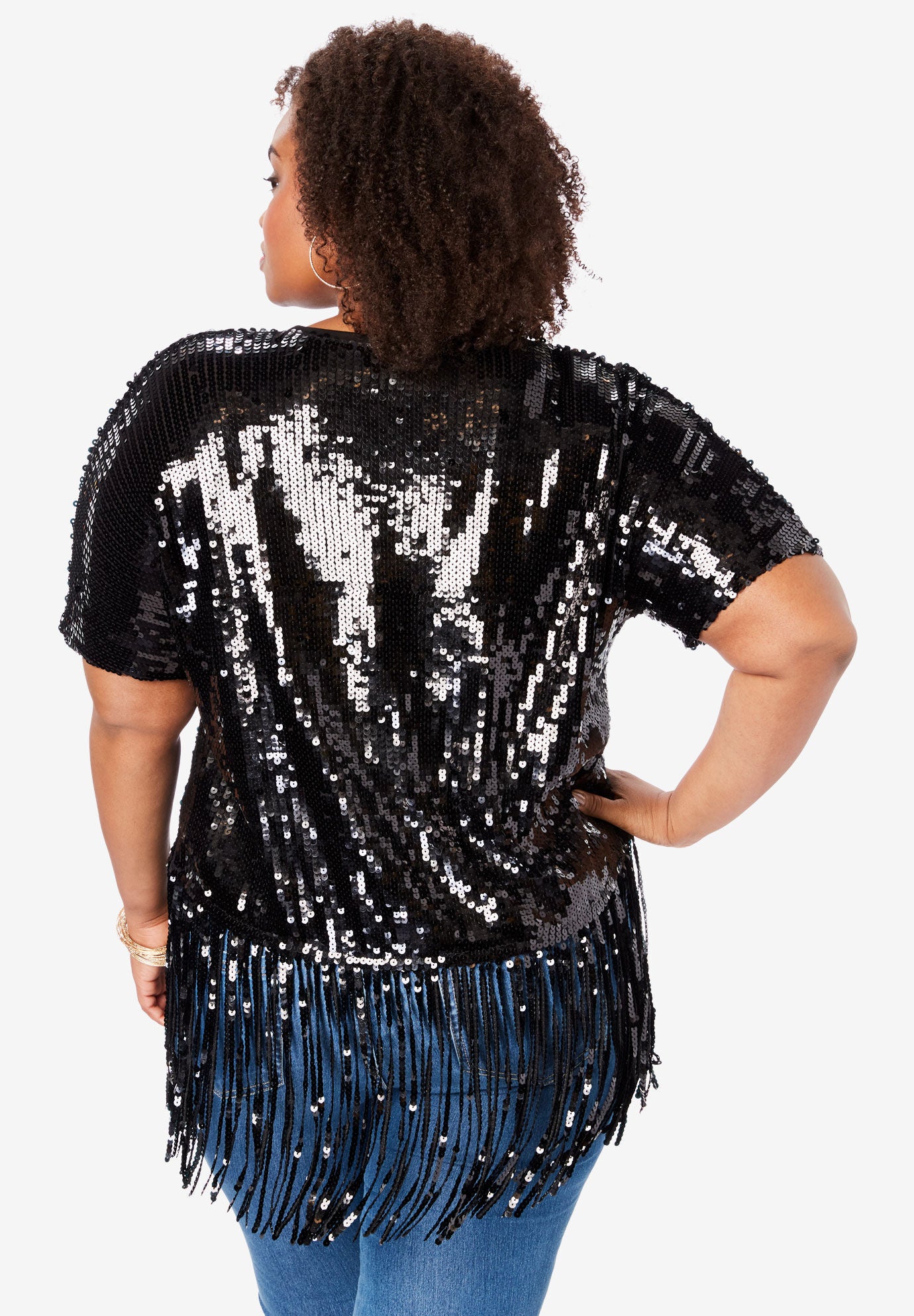 roamans sequin tops