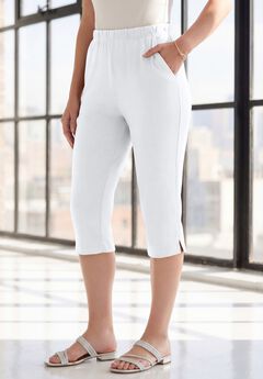Plus Size White Capri Pants