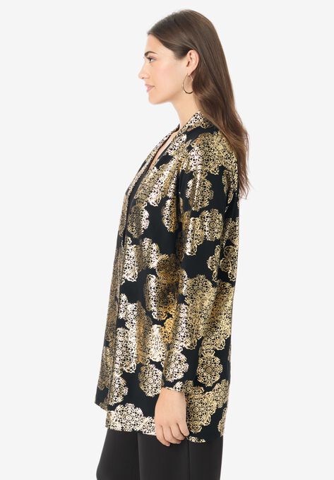 Ultrasmooth® Fabric Long-Sleeve Cardigan, , alternate image number null