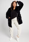 Zip-Up Faux Fur Jacket, BLACK, hi-res image number null
