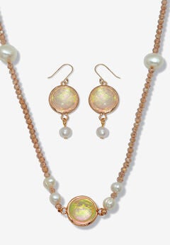 Simulated Opal Jewelry Set