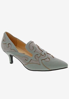 Grey Kitten Heel Pumps