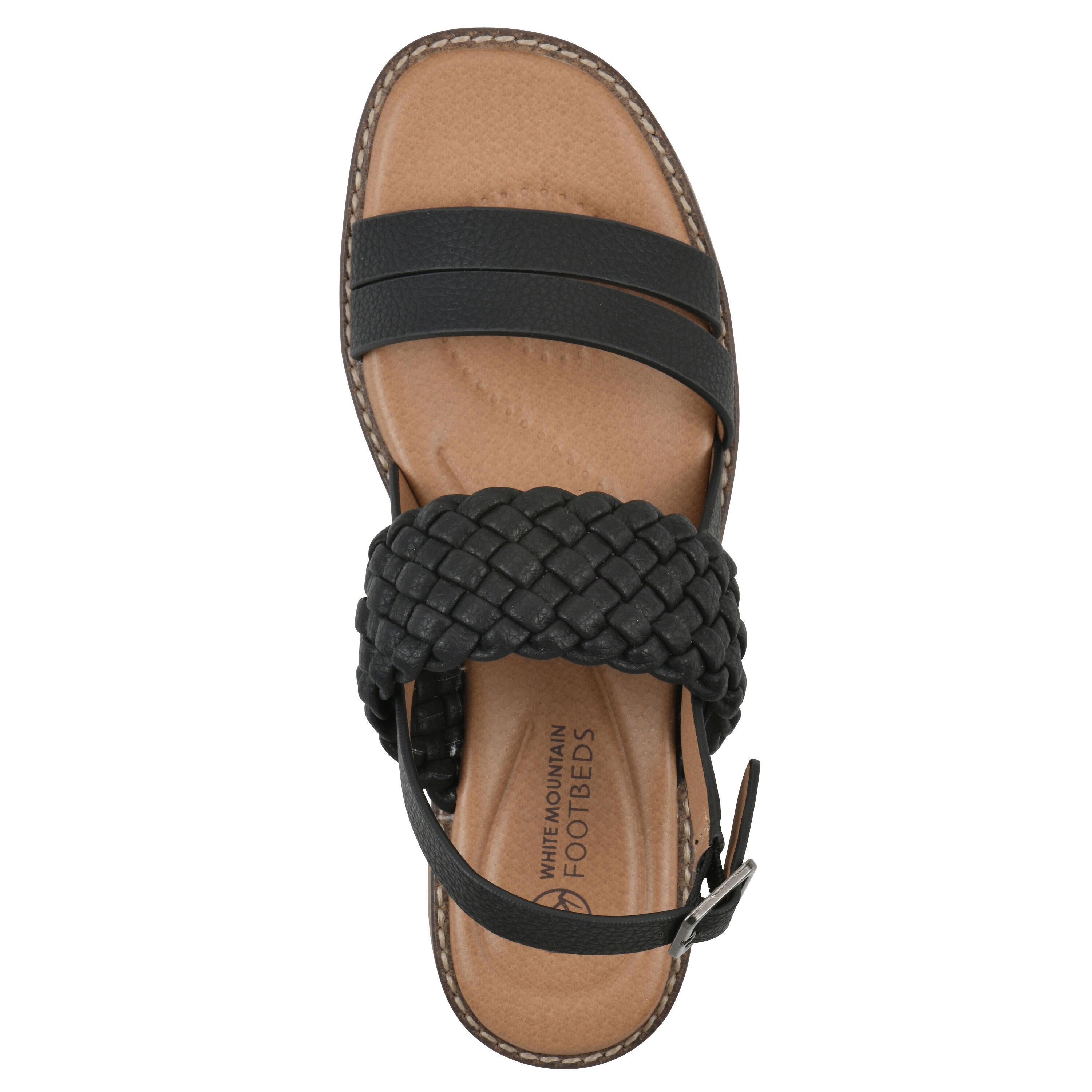 Macaroni Backstrap Sandal, BLACK SMOOTH, alternate image number 4