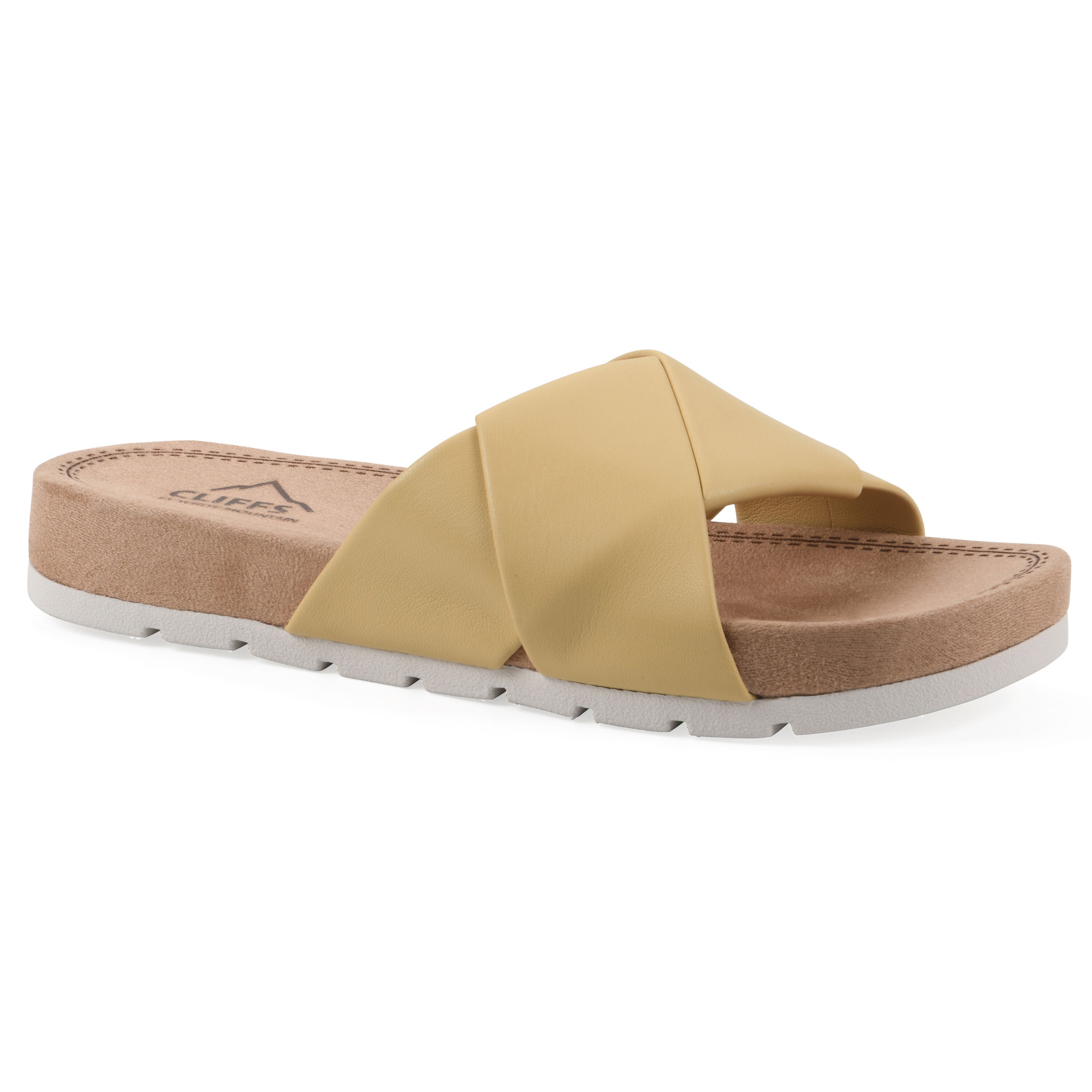 Tincie Slide Sandal, YELLOW SMOOTH, hi-res image number 0