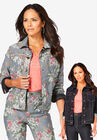 Reversible Denim Jacket, PINK BLOOMING ROSE, hi-res image number null