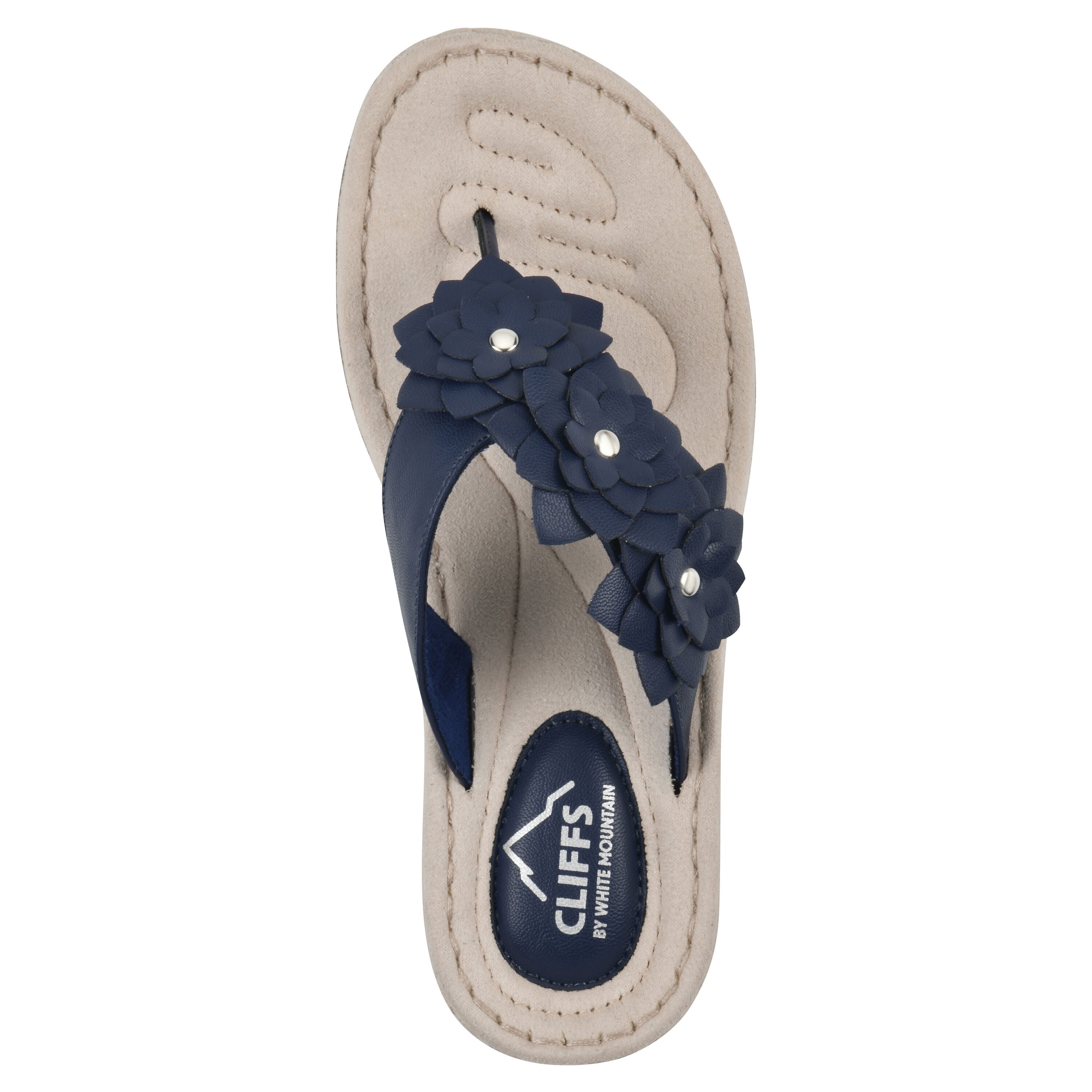 Content Thong Sandal, NAVY SMOOTH, alternate image number 4
