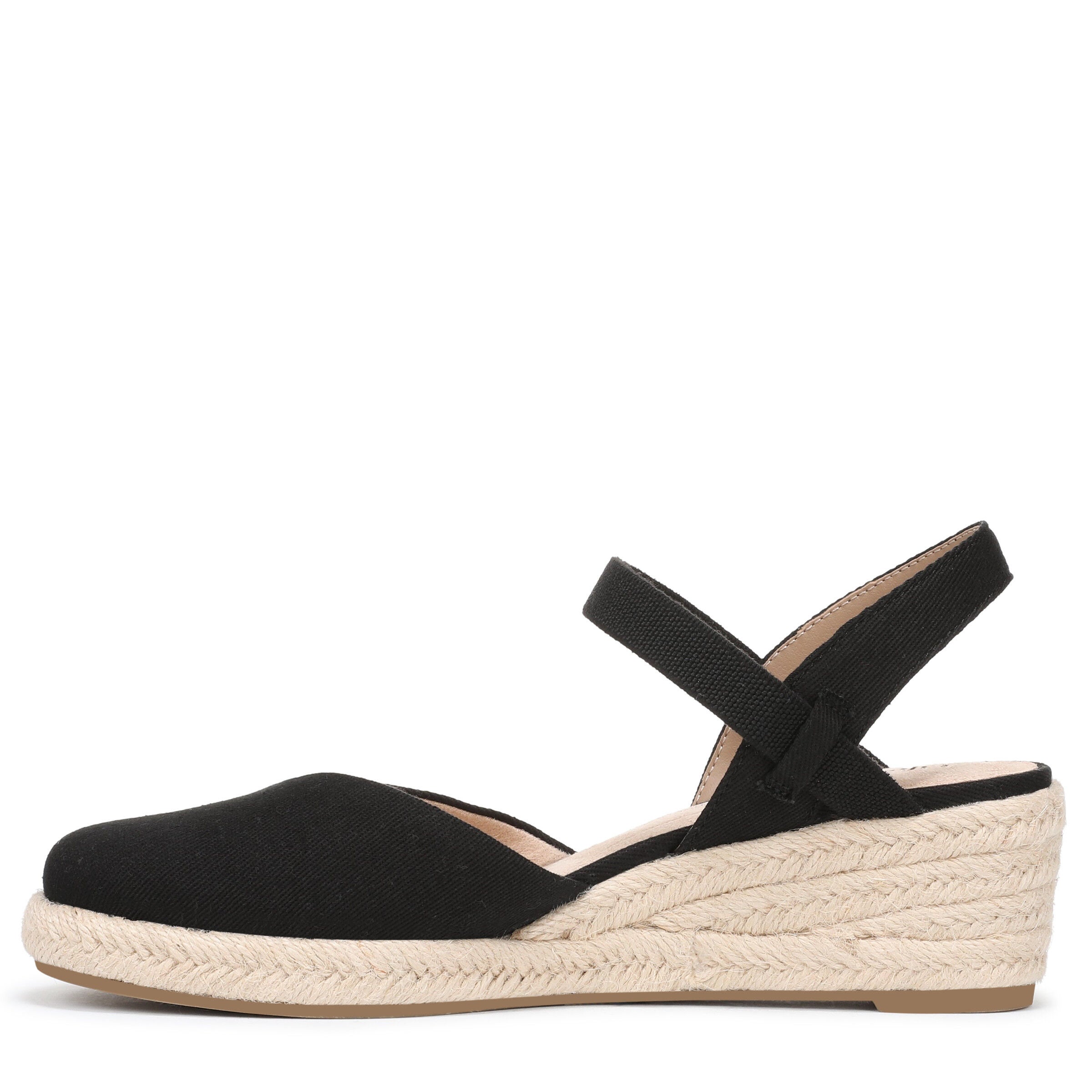 Pilar Wedge Sandal, BLACK, alternate image number 5