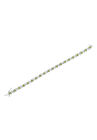 Sterling Silver Gemstone & Round Diamond Tennis Bracelet Green Peridot August Birthstone, , alternate image number null