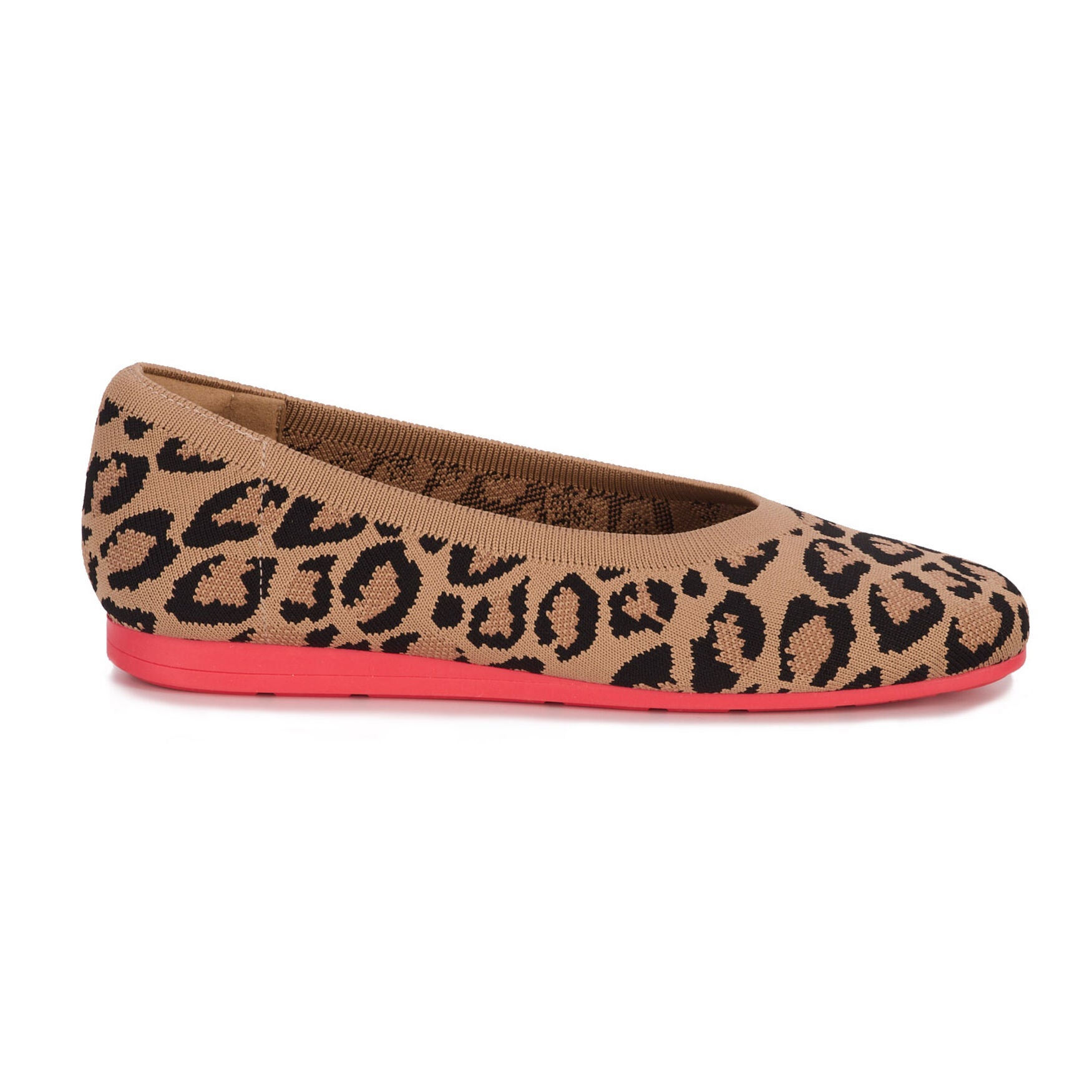 Niki Stretch Knit Flat, LEOPARD PRINT KNIT, alternate image number 3