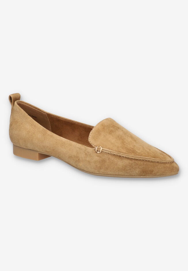 Alessi Casual Flat, COGNAC SUEDE LEATHER, hi-res image number 0