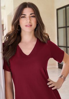Plus Size Cotton Ultimate V-Neck Tee