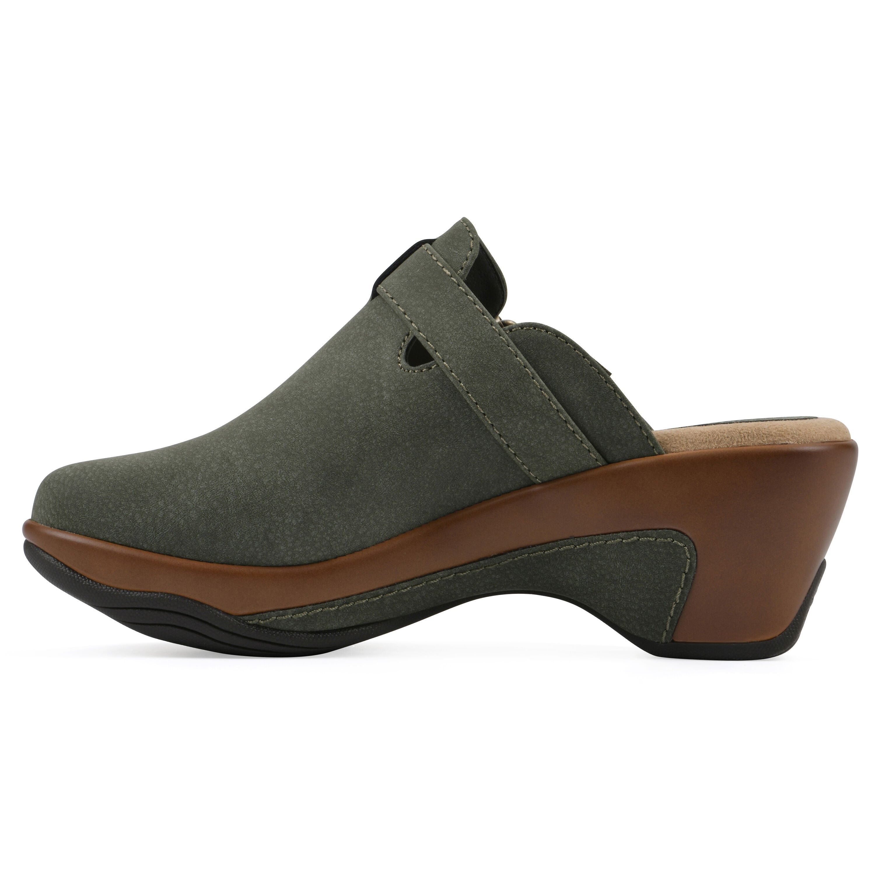 Viewed Slip-On Clog, OLIVE SMOOTH, alternate image number 3