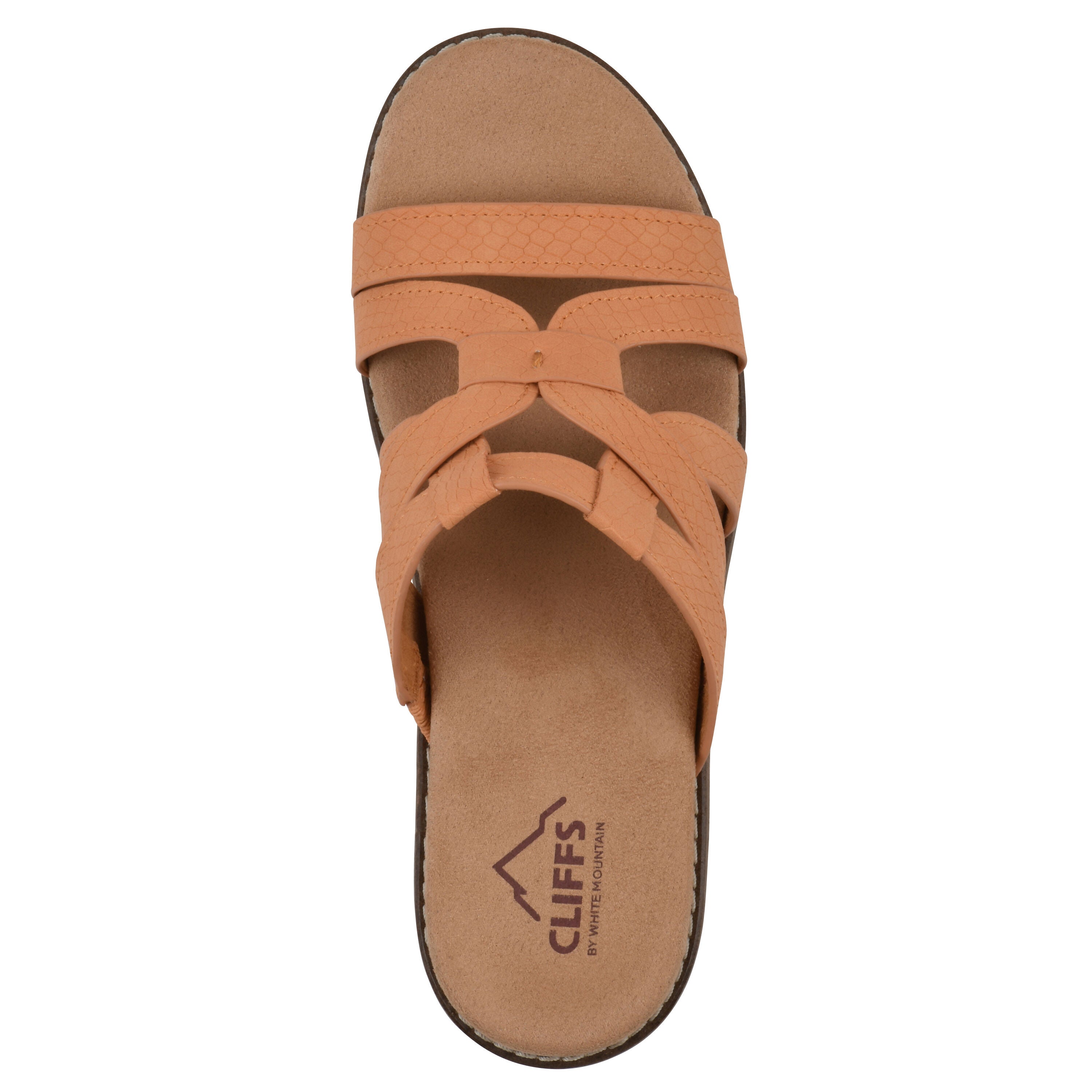 Tinisha Wedge Sandal, PEACH EMBOSSED, alternate image number 4