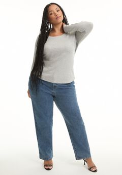 Ribbed Scoopneck Top