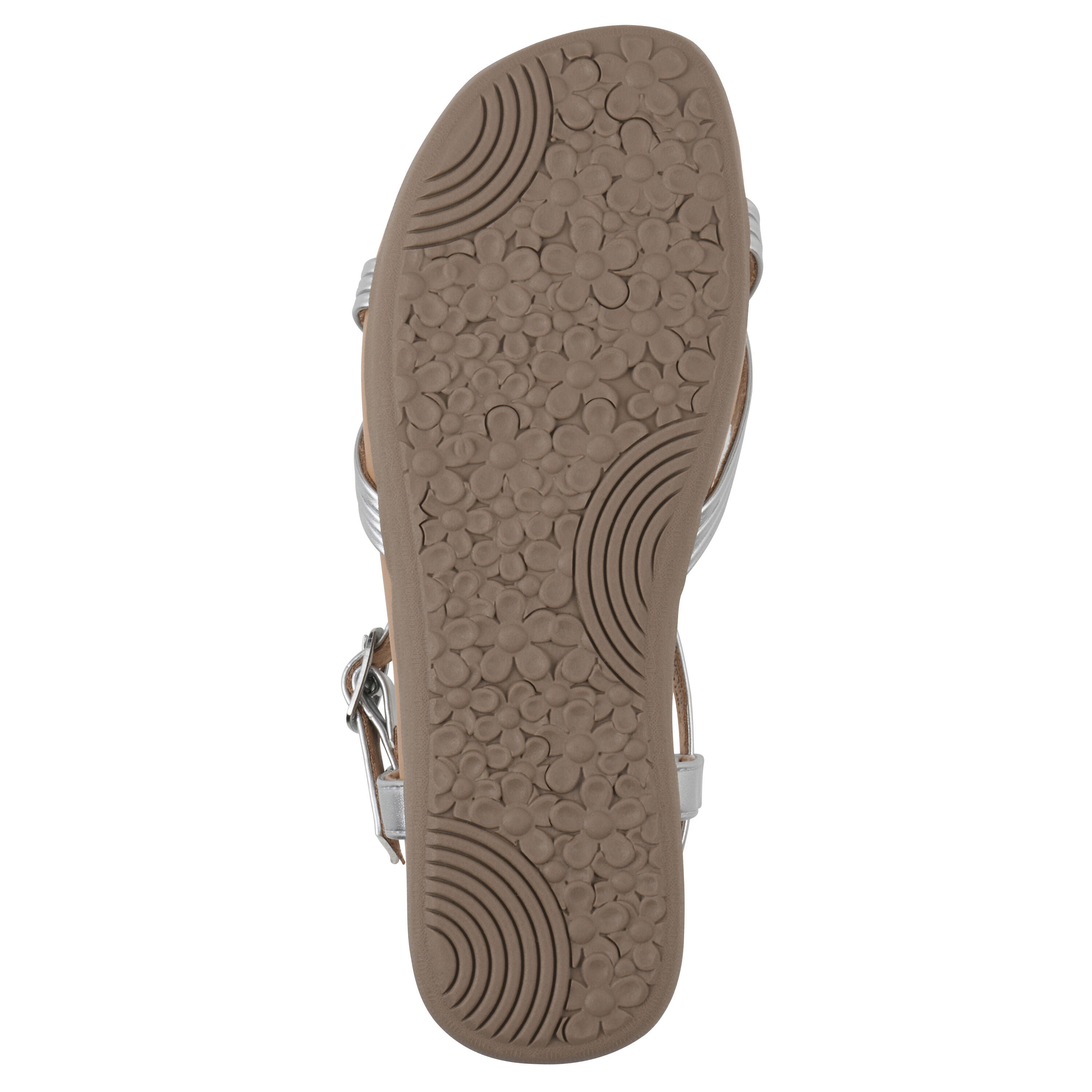 Frania Strappy Flat Sandal, SILVER SMOOTH, alternate image number 5