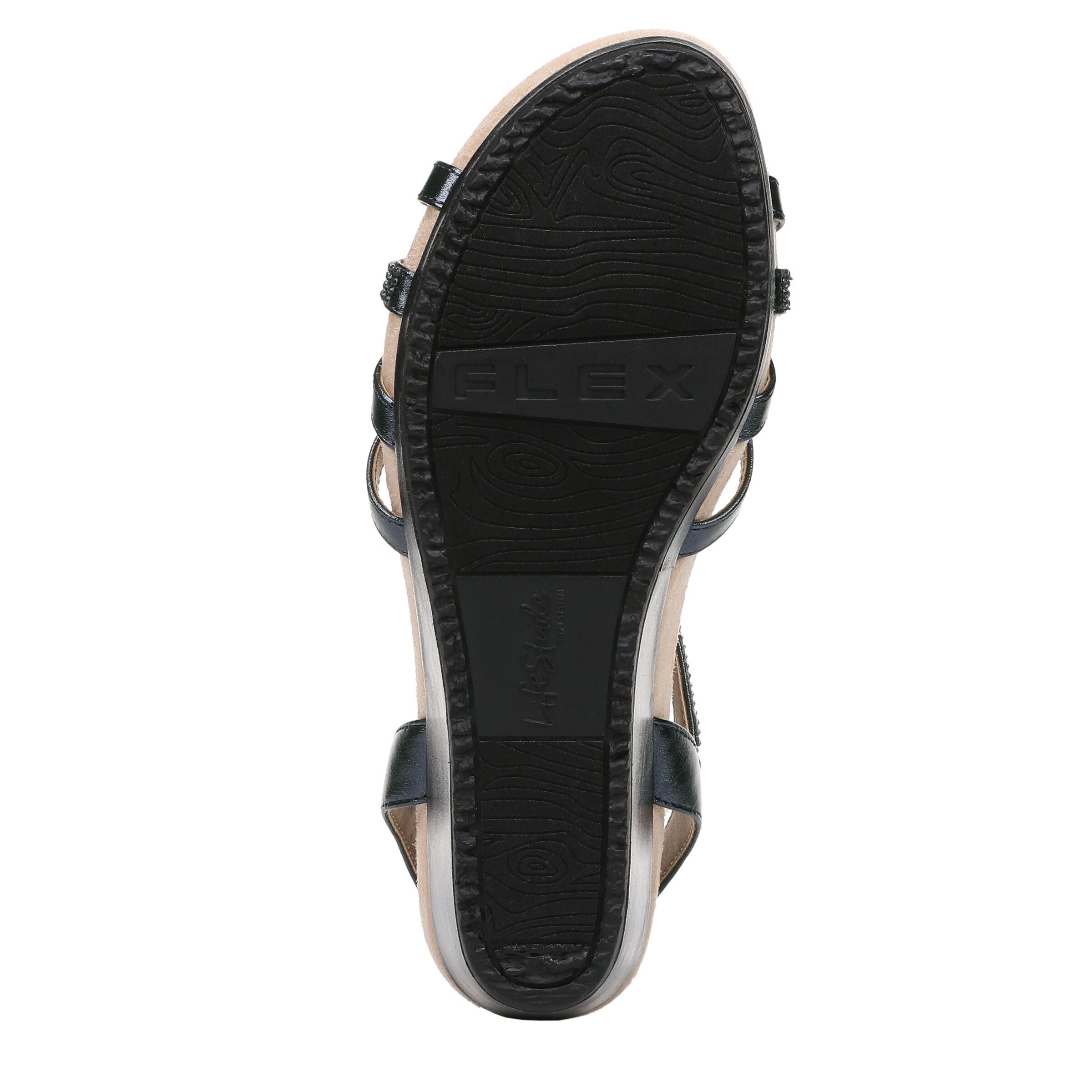 Miami Wedge Sandal, LUX NAVY, alternate image number 7