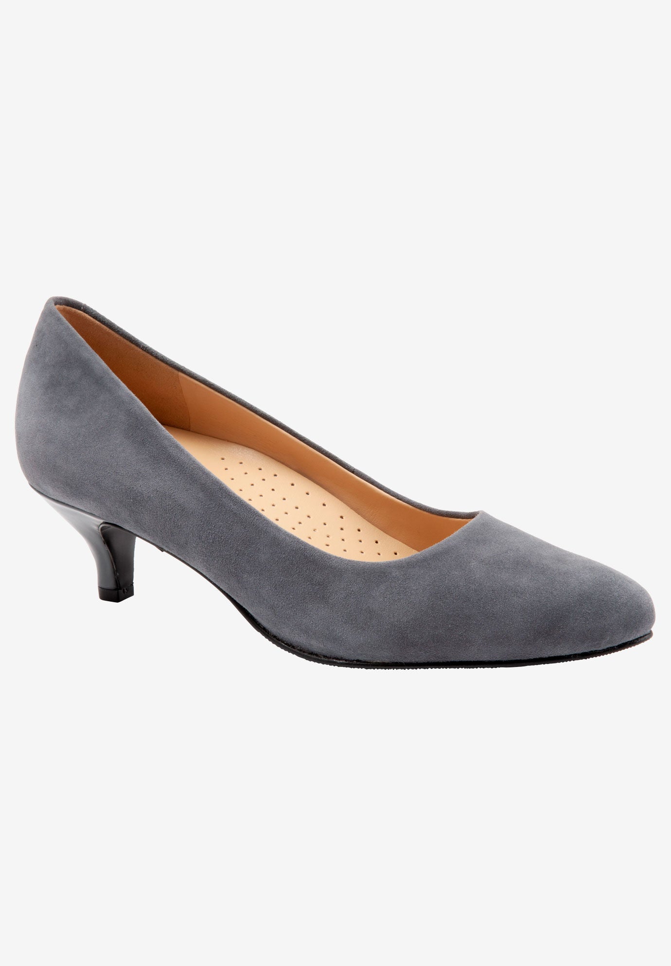 Kiera Pumps by Trotters®, DARK GREY SUEDE, hi-res image number 0