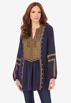 Plus Size Long Sleeves Tunics