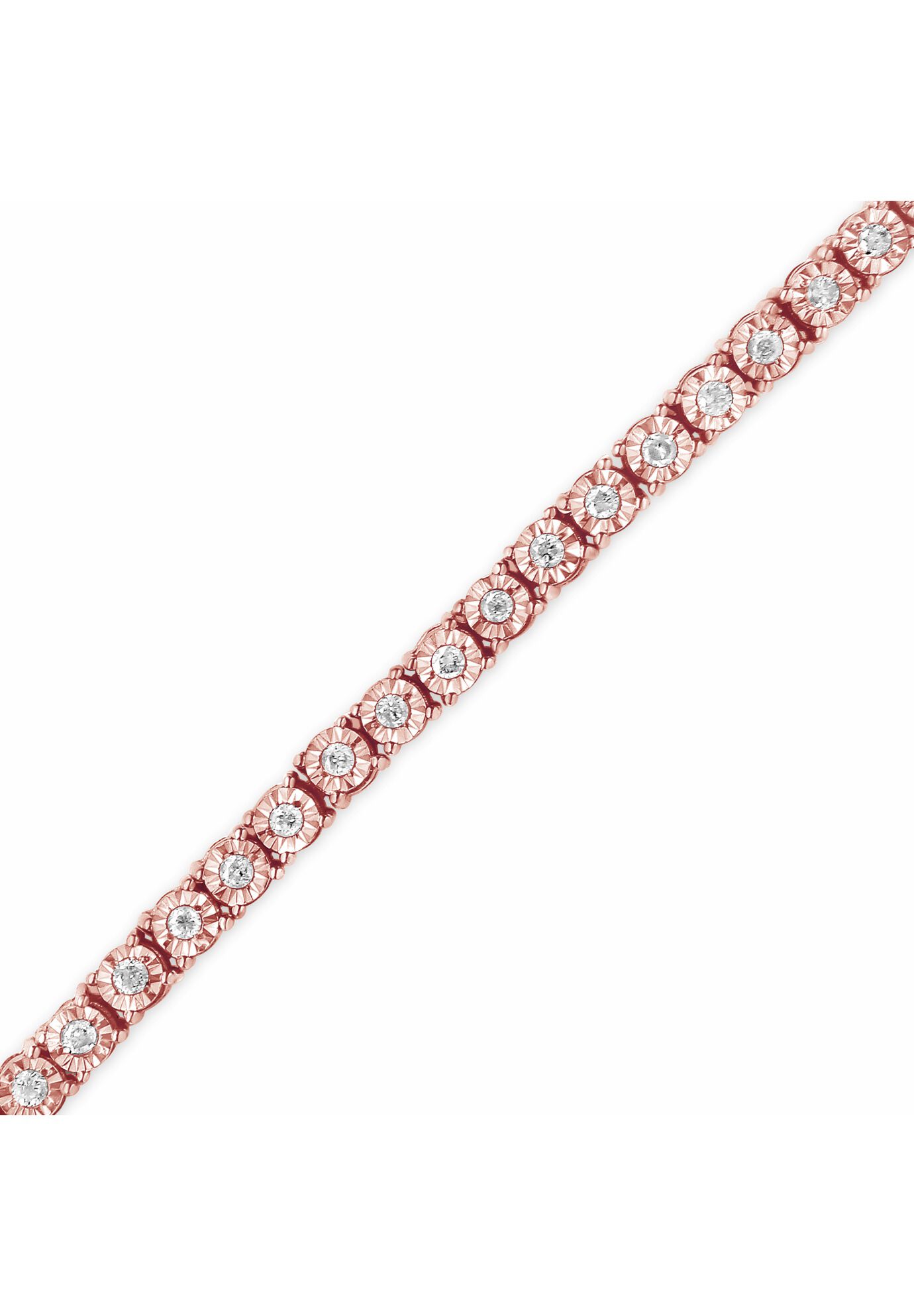 Silver 1.0 Cttw Miracle-Set Diamond Tennis Bracelet - 9 inches Inches, , alternate image number 4