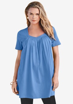 Blue Plus Size Tops