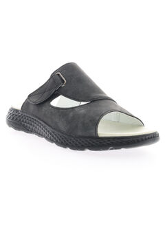 Black Flat Slide Sandals