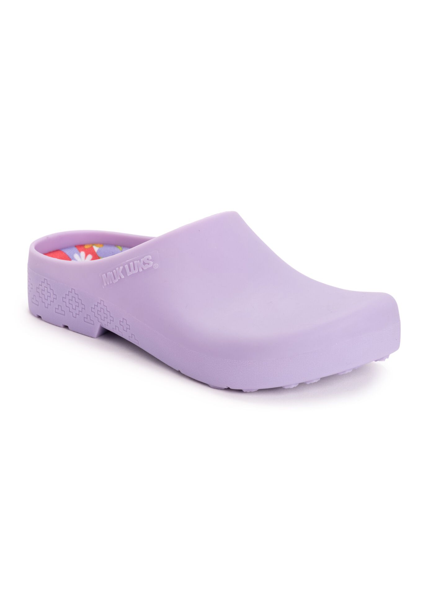 Women&#39;S Garden Clog And Glove Set, LAVENDER FLORAL, hi-res image number 0