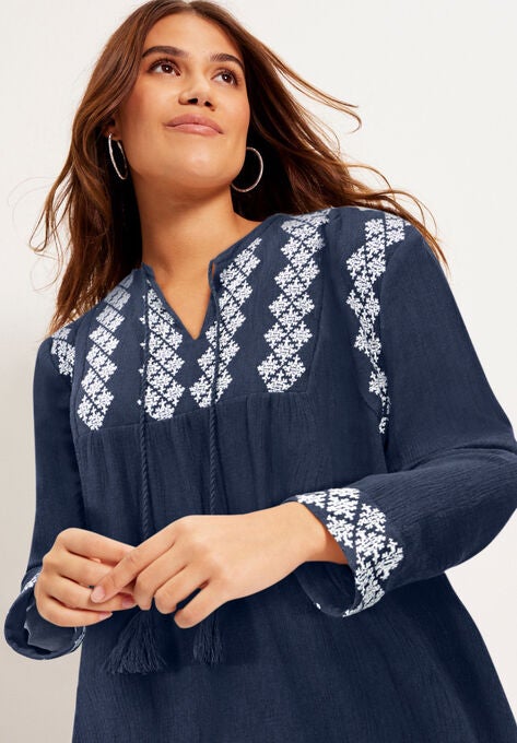 Embroidered Boardwalk Dress, , alternate image number null