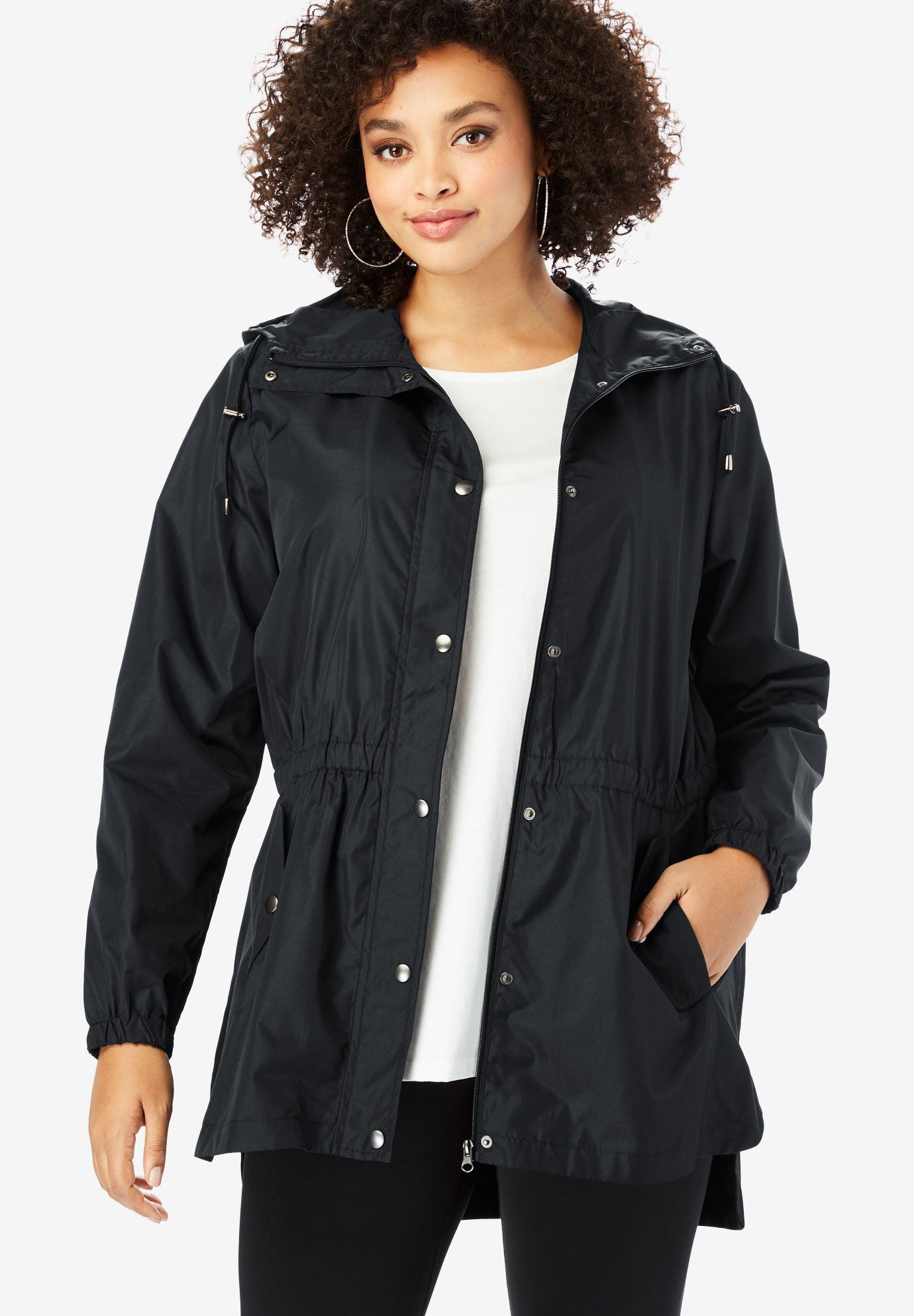 plus size rain jackets with hood