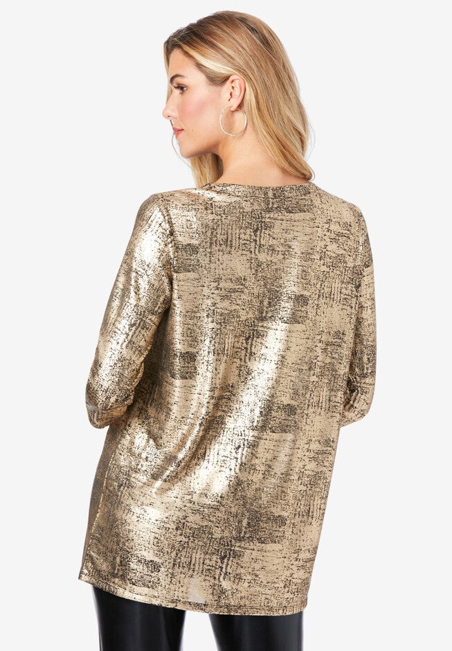 Strappy Metallic Top, , on-hover image number null
