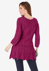 Sonia Peplum Crochet Sweater, , on-hover image number 1