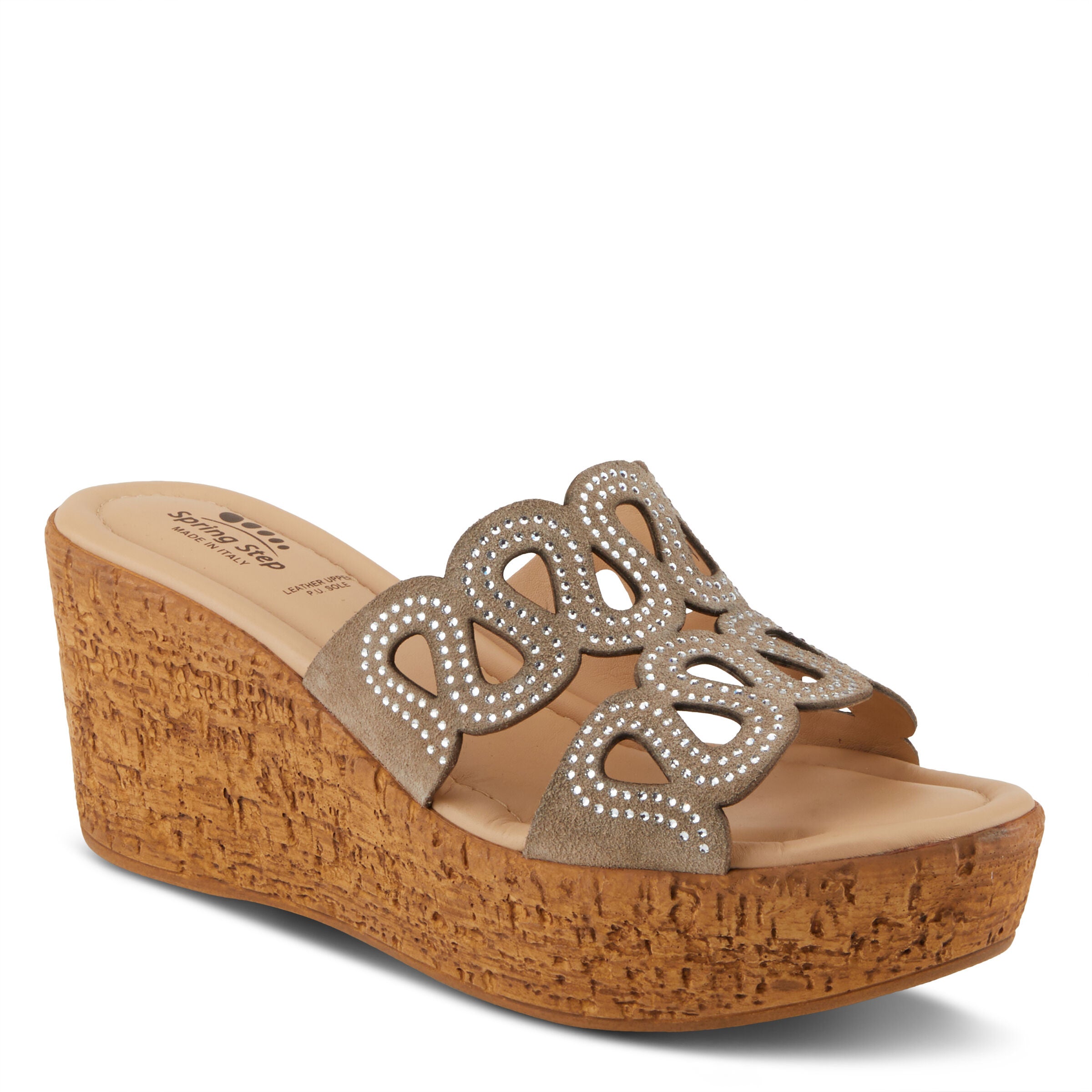 Mssteamy Slide Sandal, BEIGE SUEDE, hi-res image number 0