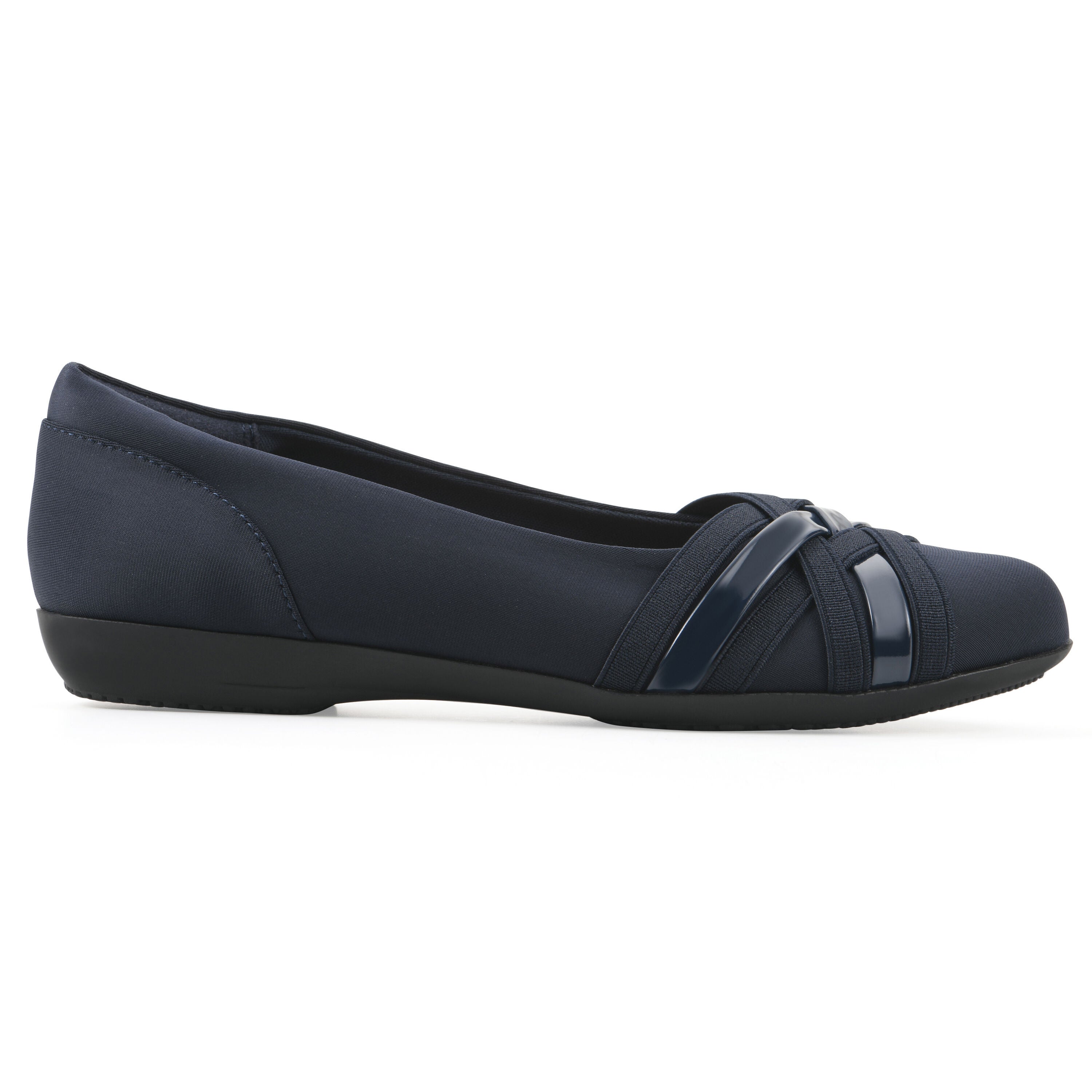 Chic Ballet Flat, NAVY NYLON, alternate image number 2