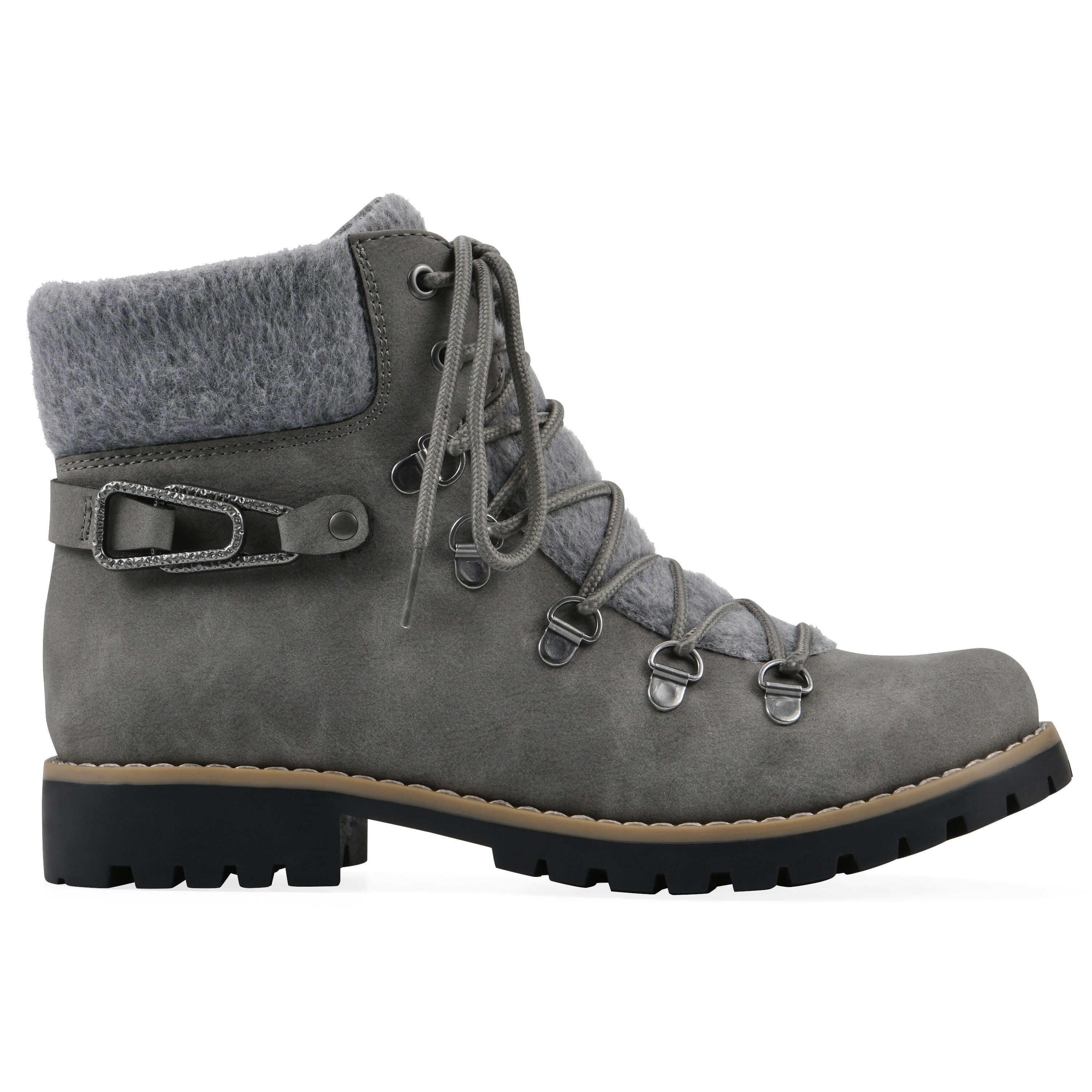 Pioneer Lace-Up Bootie, GREY NUBUCK, alternate image number 2