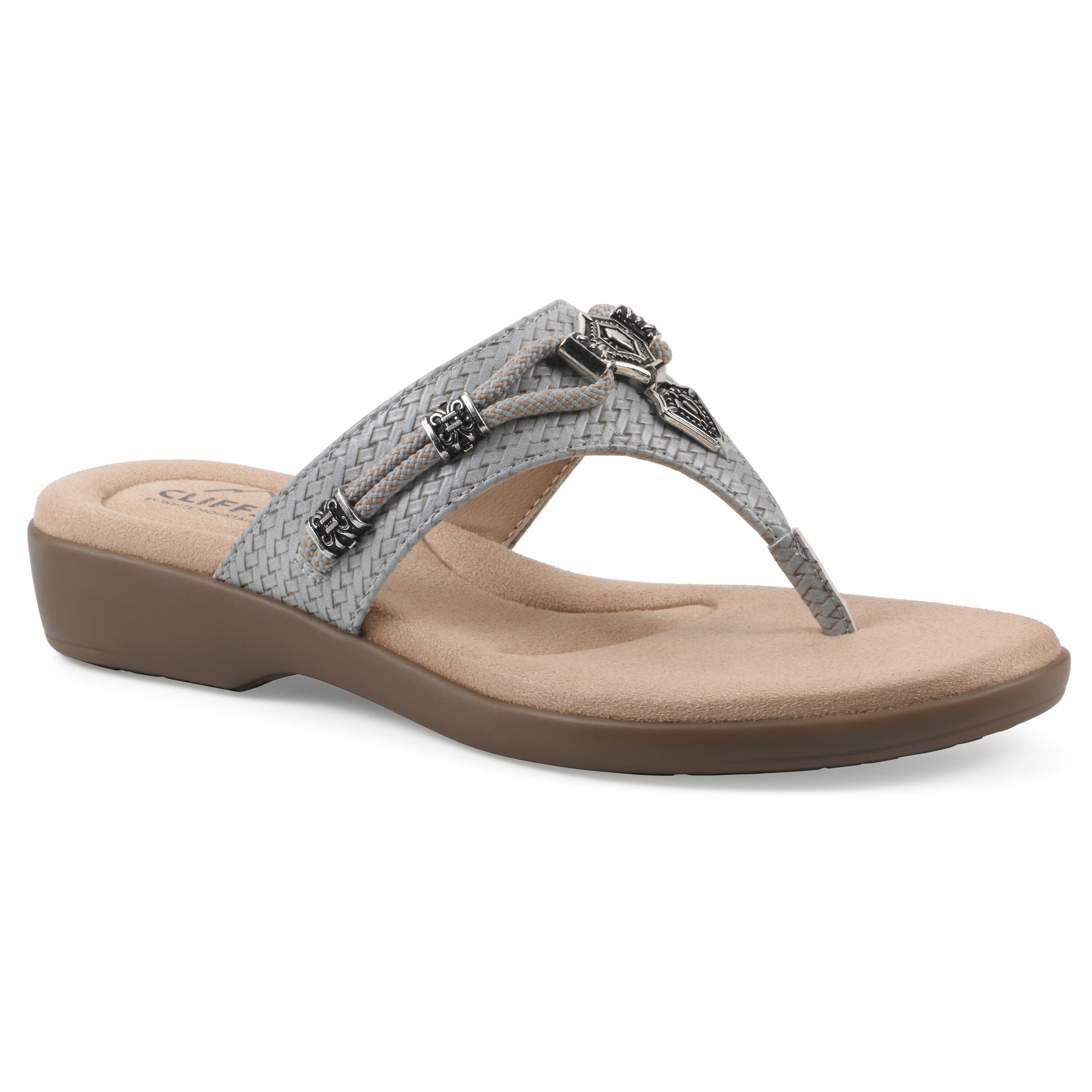 Bainah Thong Sandal, SLATE BLUE WOVEN, hi-res image number 0