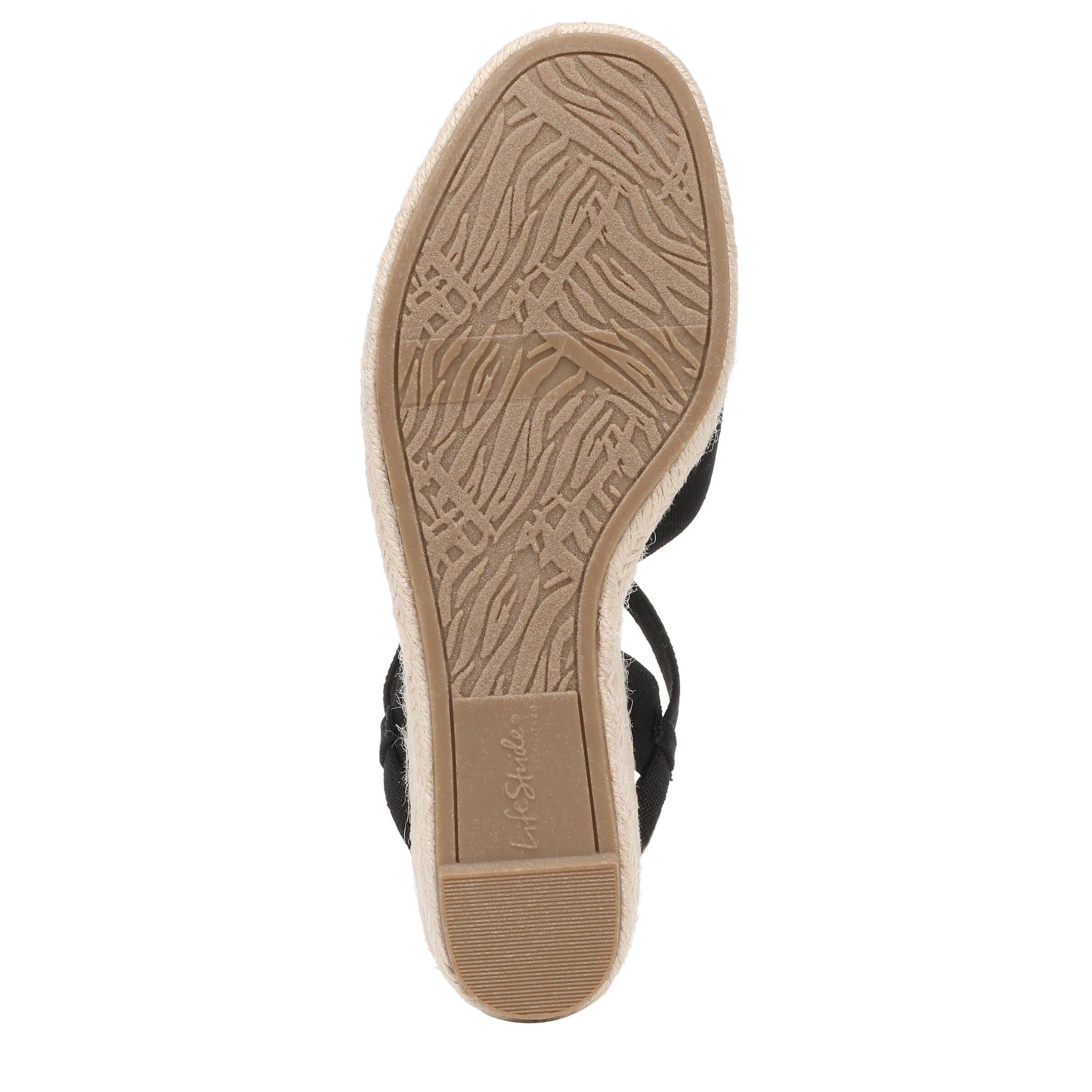Pilar Wedge Sandal, BLACK, alternate image number 7